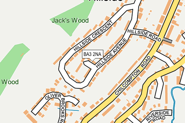 BA3 2NA map - OS OpenMap – Local (Ordnance Survey)