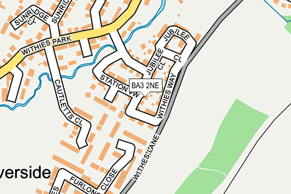 BA3 2NE map - OS OpenMap – Local (Ordnance Survey)