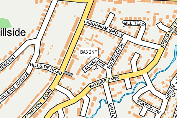 BA3 2NF map - OS OpenMap – Local (Ordnance Survey)