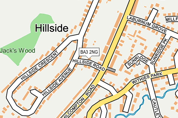 BA3 2NG map - OS OpenMap – Local (Ordnance Survey)