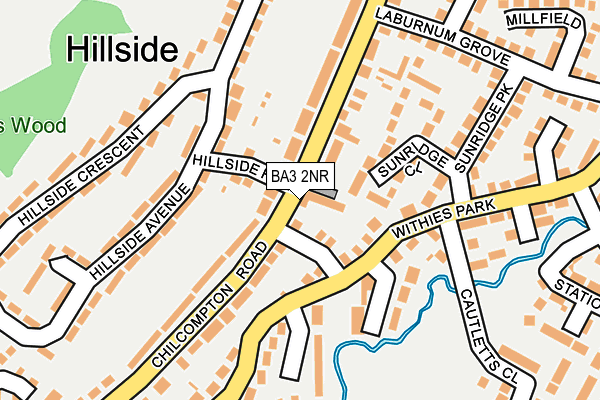 BA3 2NR map - OS OpenMap – Local (Ordnance Survey)