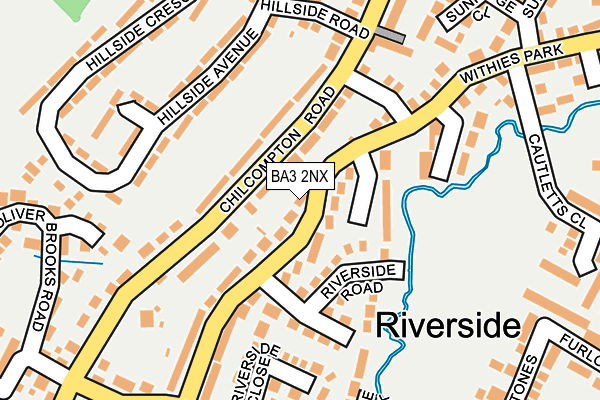 BA3 2NX map - OS OpenMap – Local (Ordnance Survey)