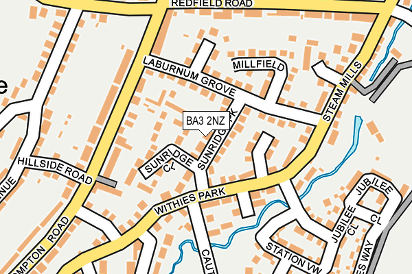 BA3 2NZ map - OS OpenMap – Local (Ordnance Survey)