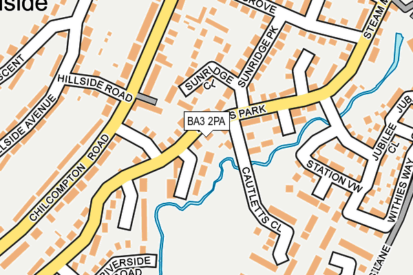 BA3 2PA map - OS OpenMap – Local (Ordnance Survey)