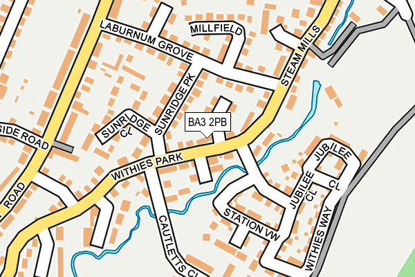 BA3 2PB map - OS OpenMap – Local (Ordnance Survey)