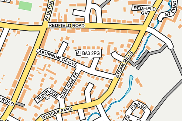 BA3 2PG map - OS OpenMap – Local (Ordnance Survey)