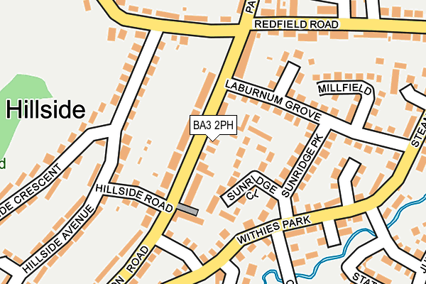 BA3 2PH map - OS OpenMap – Local (Ordnance Survey)