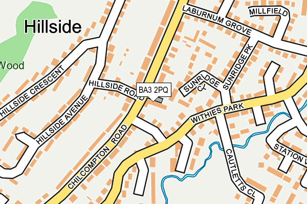 BA3 2PQ map - OS OpenMap – Local (Ordnance Survey)