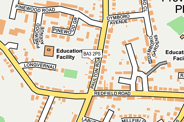 BA3 2PS map - OS OpenMap – Local (Ordnance Survey)