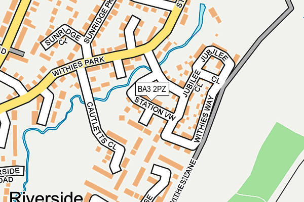 BA3 2PZ map - OS OpenMap – Local (Ordnance Survey)