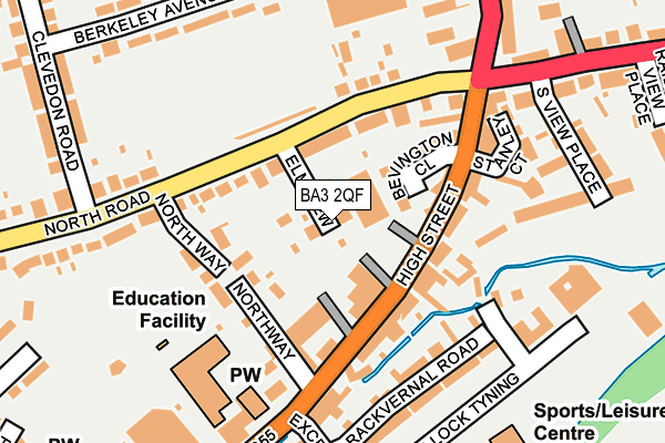 BA3 2QF map - OS OpenMap – Local (Ordnance Survey)