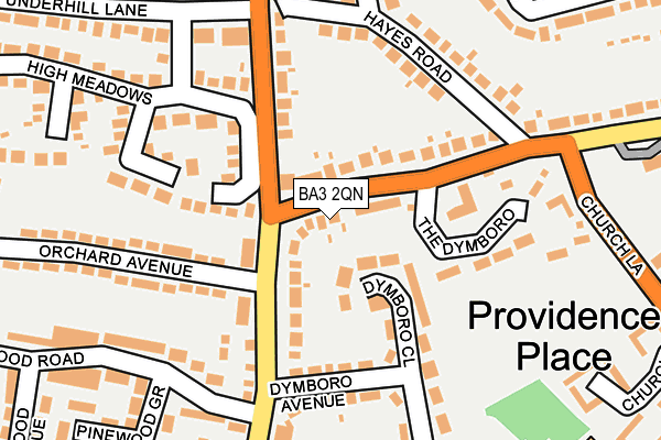 BA3 2QN map - OS OpenMap – Local (Ordnance Survey)