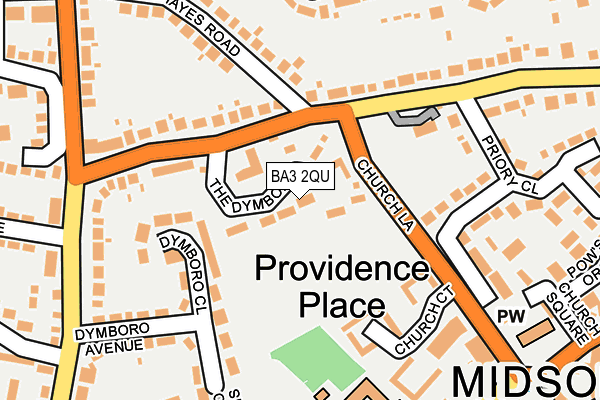 BA3 2QU map - OS OpenMap – Local (Ordnance Survey)