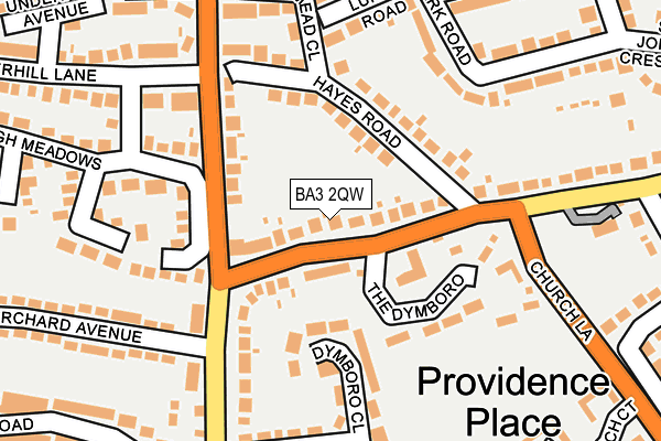 BA3 2QW map - OS OpenMap – Local (Ordnance Survey)