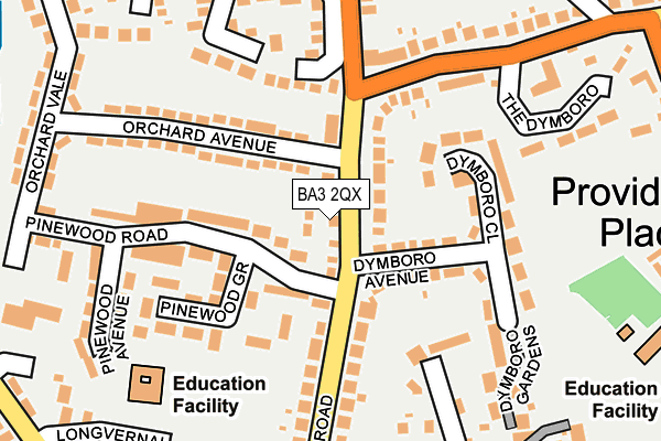 BA3 2QX map - OS OpenMap – Local (Ordnance Survey)