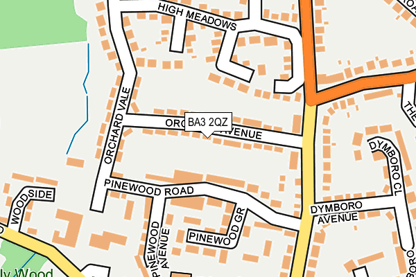 BA3 2QZ map - OS OpenMap – Local (Ordnance Survey)