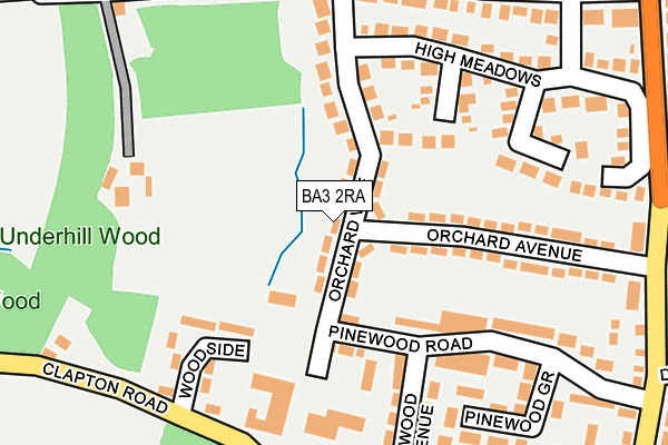 BA3 2RA map - OS OpenMap – Local (Ordnance Survey)