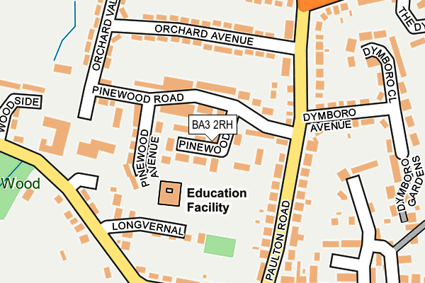 BA3 2RH map - OS OpenMap – Local (Ordnance Survey)