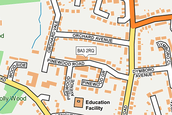 BA3 2RQ map - OS OpenMap – Local (Ordnance Survey)