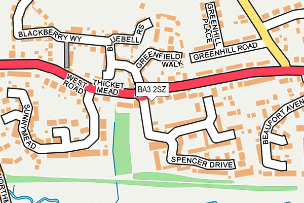 BA3 2SZ map - OS OpenMap – Local (Ordnance Survey)