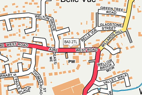 BA3 2TL map - OS OpenMap – Local (Ordnance Survey)
