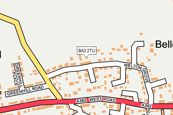 BA3 2TU map - OS OpenMap – Local (Ordnance Survey)