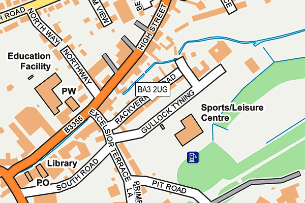 BA3 2UG map - OS OpenMap – Local (Ordnance Survey)