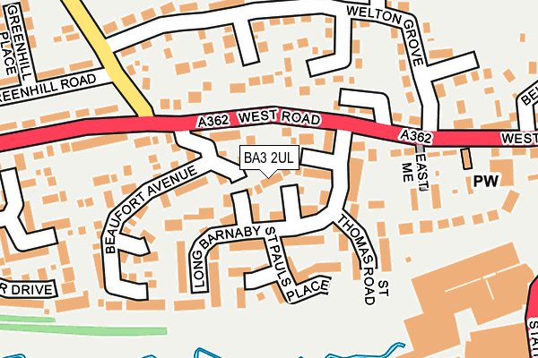 BA3 2UL map - OS OpenMap – Local (Ordnance Survey)