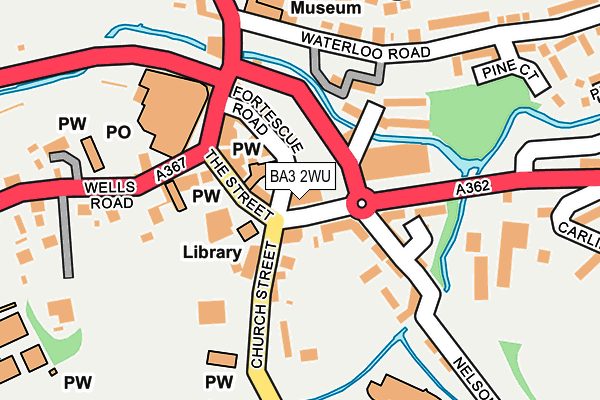 BA3 2WU map - OS OpenMap – Local (Ordnance Survey)