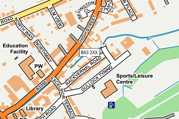 BA3 2XX map - OS OpenMap – Local (Ordnance Survey)