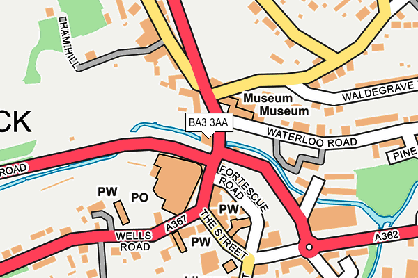 BA3 3AA map - OS OpenMap – Local (Ordnance Survey)