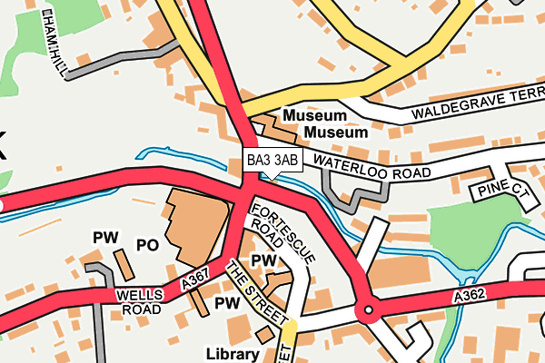 BA3 3AB map - OS OpenMap – Local (Ordnance Survey)