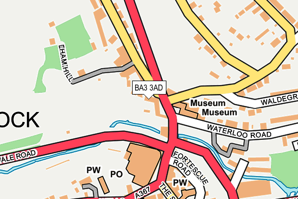 BA3 3AD map - OS OpenMap – Local (Ordnance Survey)