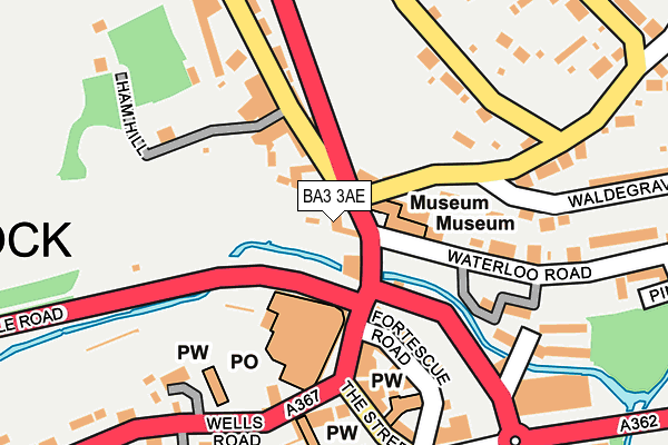 BA3 3AE map - OS OpenMap – Local (Ordnance Survey)