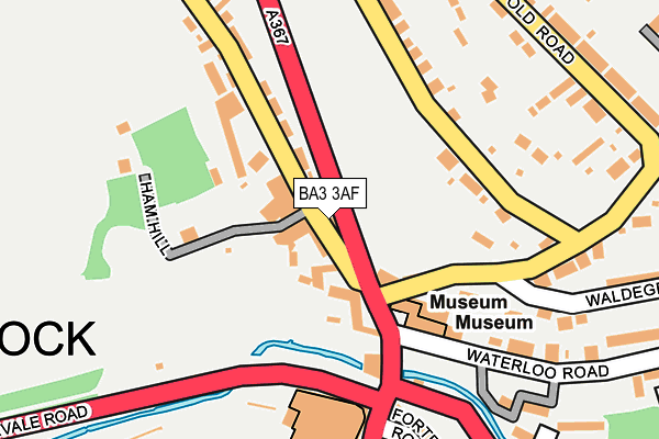 BA3 3AF map - OS OpenMap – Local (Ordnance Survey)