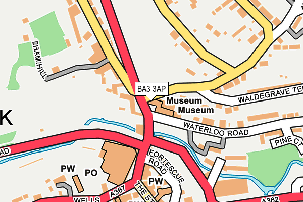 BA3 3AP map - OS OpenMap – Local (Ordnance Survey)