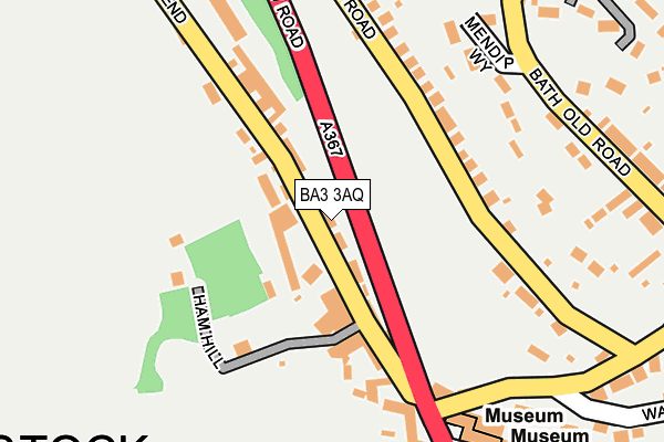 BA3 3AQ map - OS OpenMap – Local (Ordnance Survey)