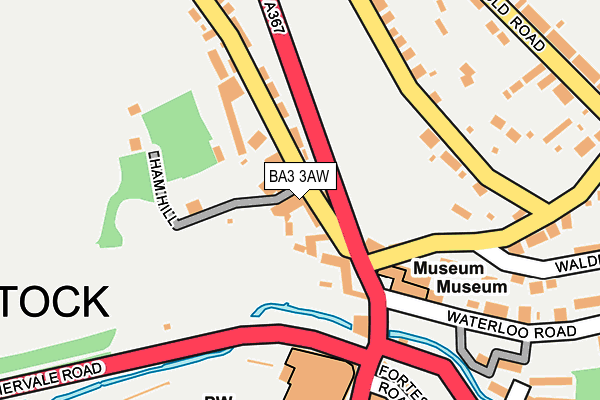 BA3 3AW map - OS OpenMap – Local (Ordnance Survey)