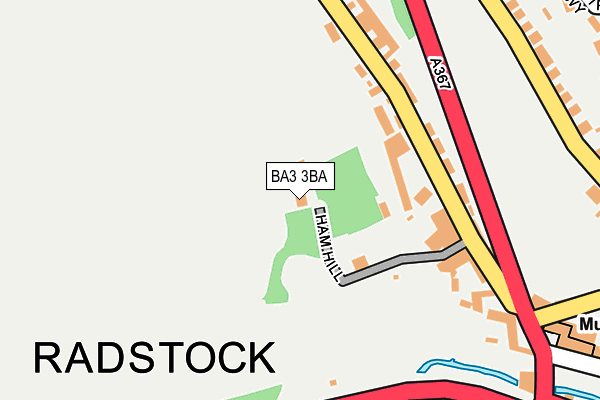 BA3 3BA map - OS OpenMap – Local (Ordnance Survey)