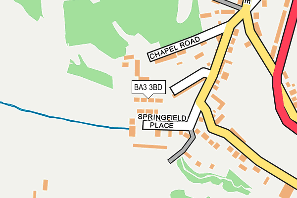 BA3 3BD map - OS OpenMap – Local (Ordnance Survey)