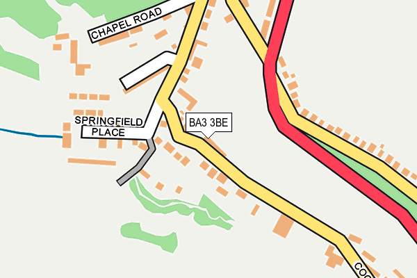 BA3 3BE map - OS OpenMap – Local (Ordnance Survey)