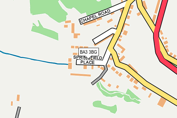 BA3 3BG map - OS OpenMap – Local (Ordnance Survey)