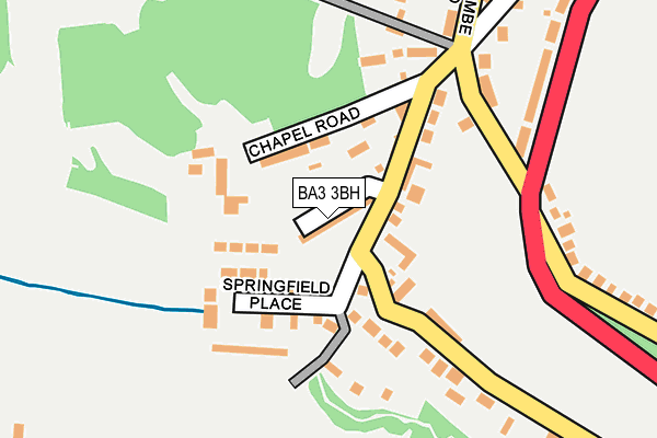 BA3 3BH map - OS OpenMap – Local (Ordnance Survey)