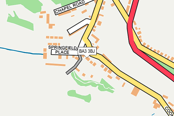 BA3 3BJ map - OS OpenMap – Local (Ordnance Survey)