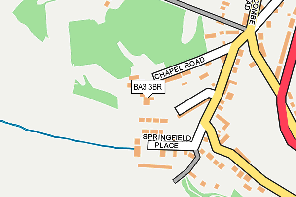 BA3 3BR map - OS OpenMap – Local (Ordnance Survey)