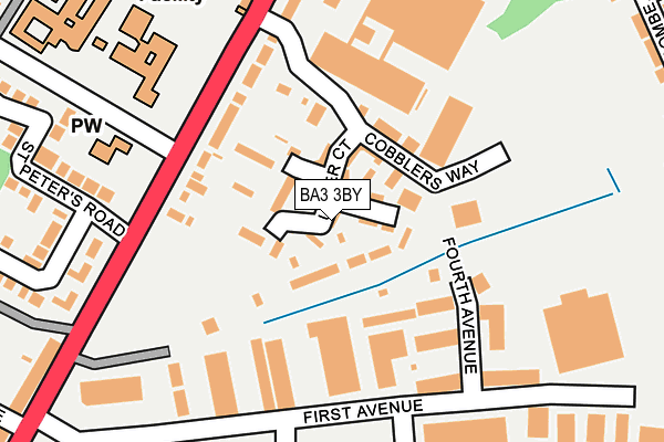 BA3 3BY map - OS OpenMap – Local (Ordnance Survey)