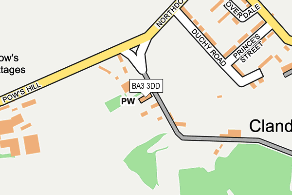 BA3 3DD map - OS OpenMap – Local (Ordnance Survey)