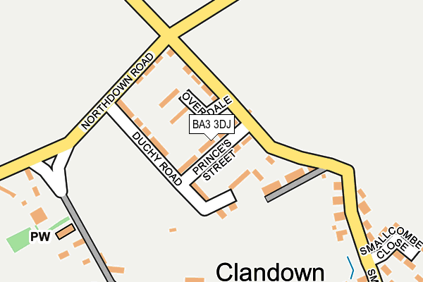 BA3 3DJ map - OS OpenMap – Local (Ordnance Survey)