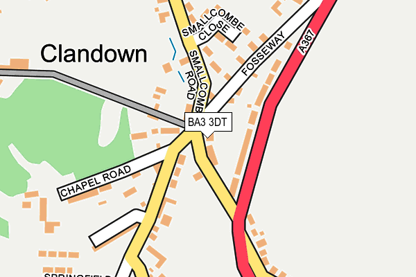 BA3 3DT map - OS OpenMap – Local (Ordnance Survey)