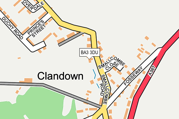 BA3 3DU map - OS OpenMap – Local (Ordnance Survey)